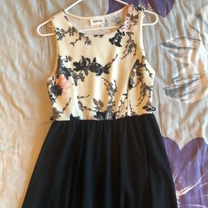 Floral and black dress